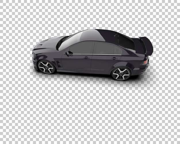 Auto deportivo realista aislado en el fondo Ilustración de renderización 3D