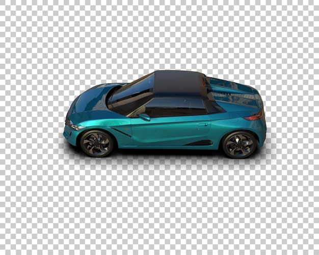 Auto deportivo realista aislado en el fondo Ilustración de renderización 3D