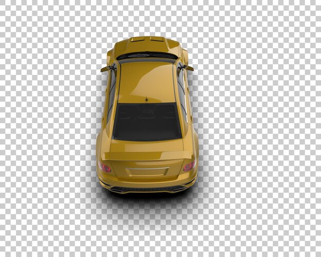 Auto deportivo realista aislado en el fondo Ilustración de renderización 3D