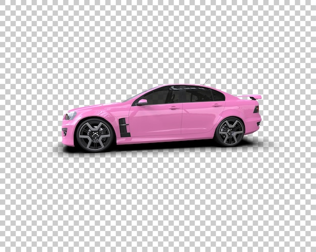 Auto deportivo realista aislado en el fondo Ilustración de renderización 3D