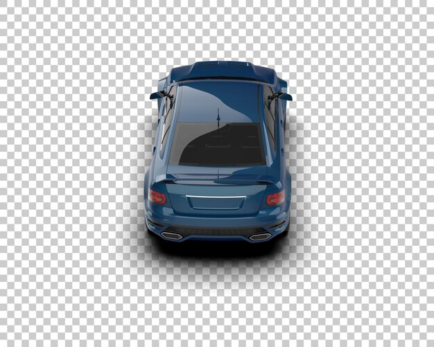 Auto deportivo realista aislado en el fondo Ilustración de renderización 3D