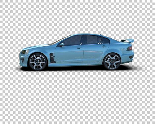Auto deportivo realista aislado en el fondo Ilustración de renderización 3D