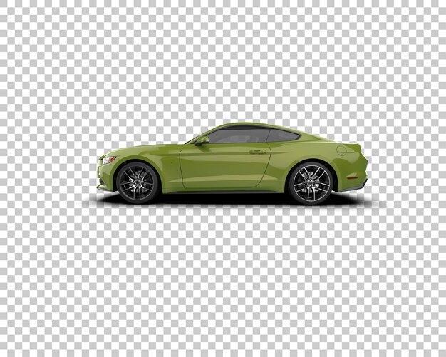 Auto deportivo realista aislado en el fondo Ilustración de renderización 3D