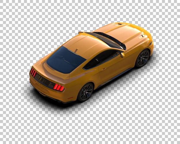 Auto deportivo realista aislado en el fondo Ilustración de renderización 3D
