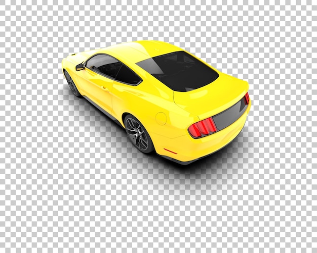 Auto deportivo realista aislado en el fondo Ilustración de renderización 3D
