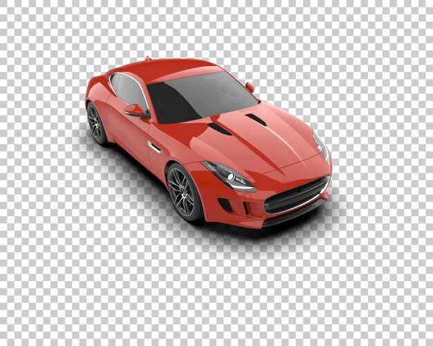 Auto deportivo realista aislado en el fondo Ilustración de renderización 3D