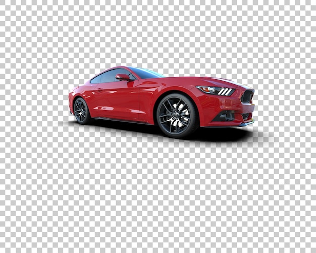 Auto deportivo realista aislado en el fondo Ilustración de renderización 3D