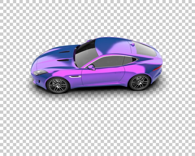Auto deportivo realista aislado en el fondo Ilustración de renderización 3D
