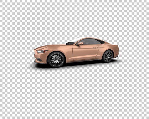 Auto deportivo realista aislado en el fondo Ilustración de renderización 3D