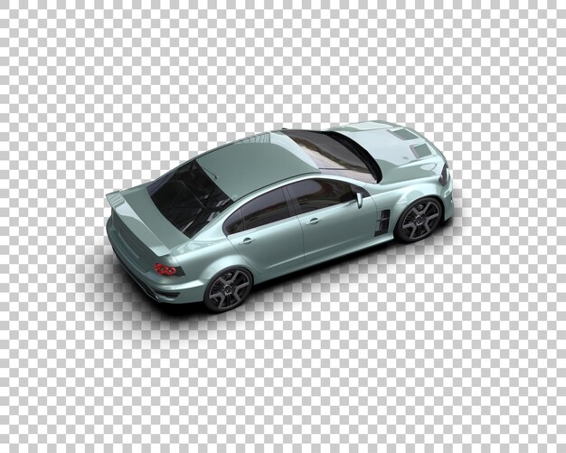 Auto deportivo realista aislado en el fondo Ilustración de renderización 3D