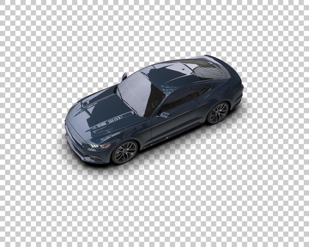 Auto deportivo realista aislado en el fondo Ilustración de renderización 3D