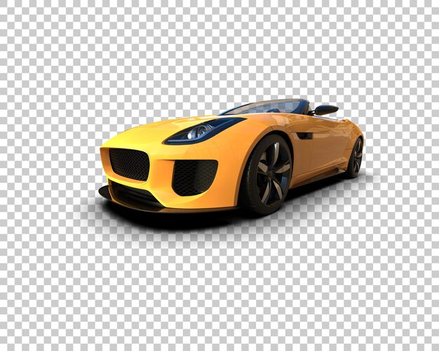 Auto deportivo realista aislado en el fondo Ilustración de renderización 3D