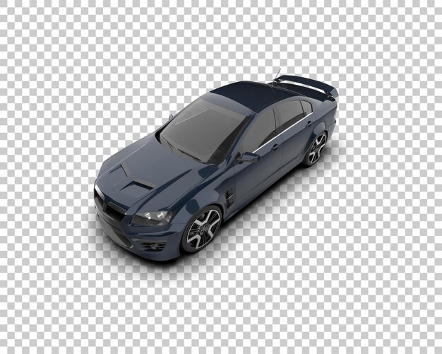 Auto deportivo realista aislado en el fondo Ilustración de renderización 3D