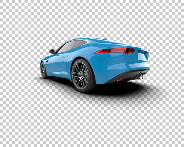 Auto deportivo realista aislado en el fondo Ilustración de renderización 3D