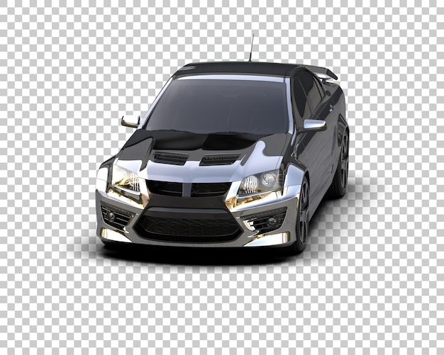 Auto deportivo realista aislado en el fondo Ilustración de renderización 3D