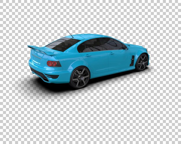 Auto deportivo realista aislado en el fondo Ilustración de renderización 3D