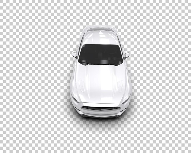 Auto deportivo realista aislado en el fondo Ilustración de renderización 3D