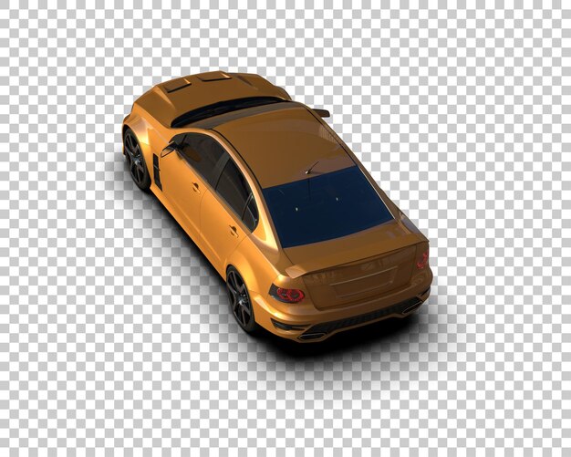 Auto deportivo realista aislado en el fondo Ilustración de renderización 3D