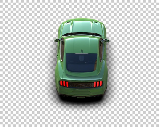 Auto deportivo realista aislado en el fondo Ilustración de renderización 3D