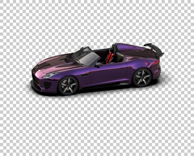 Auto deportivo realista aislado en el fondo Ilustración de renderización 3D
