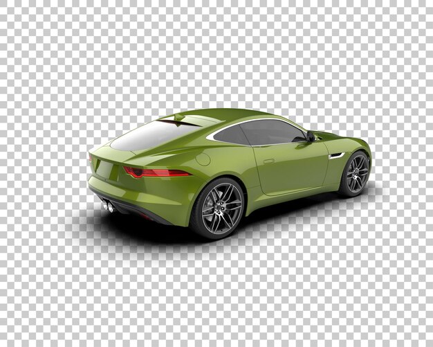 Auto deportivo realista aislado en el fondo Ilustración de renderización 3D