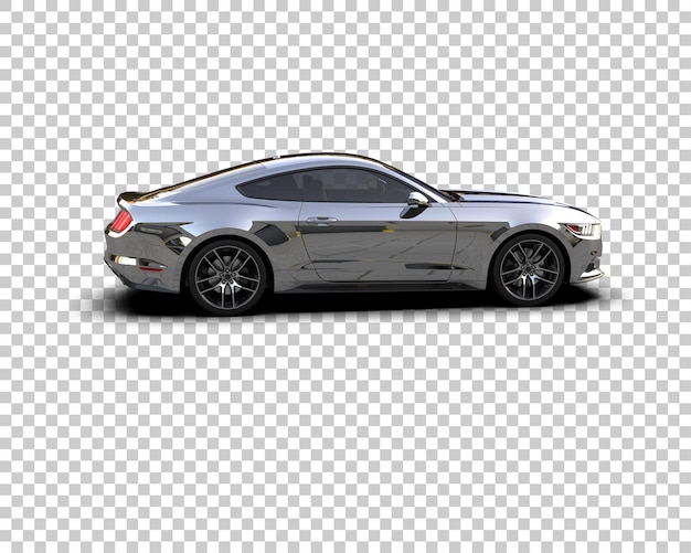 Auto deportivo realista aislado en el fondo Ilustración de renderización 3D