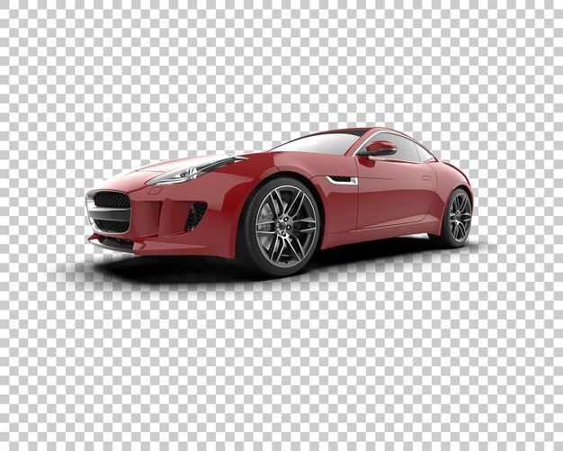 Auto deportivo realista aislado en el fondo Ilustración de renderización 3D