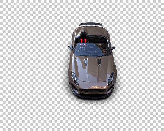 Auto deportivo realista aislado en el fondo Ilustración de renderización 3D