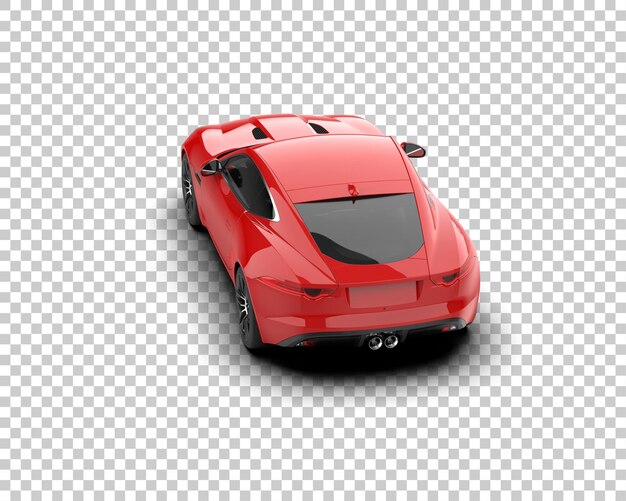Auto deportivo realista aislado en el fondo Ilustración de renderización 3D