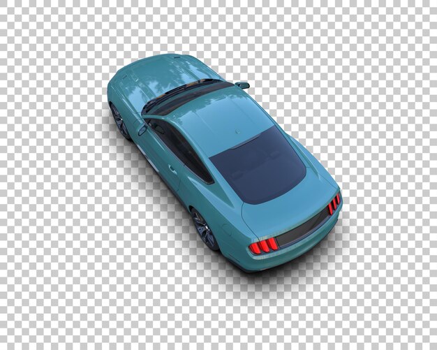 Auto deportivo realista aislado en el fondo Ilustración de renderización 3D