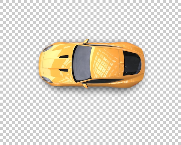 Auto deportivo realista aislado en el fondo Ilustración de renderización 3D