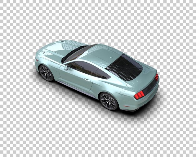 Auto deportivo realista aislado en el fondo Ilustración de renderización 3D
