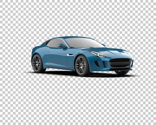 Auto deportivo realista aislado en el fondo Ilustración de renderización 3D