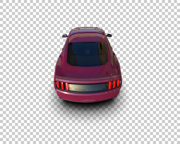Auto deportivo realista aislado en el fondo Ilustración de renderización 3D