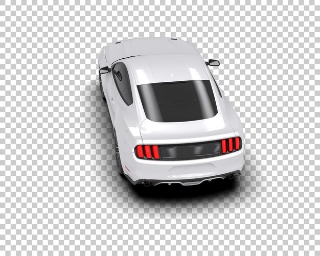 Auto deportivo realista aislado en el fondo Ilustración de renderización 3D