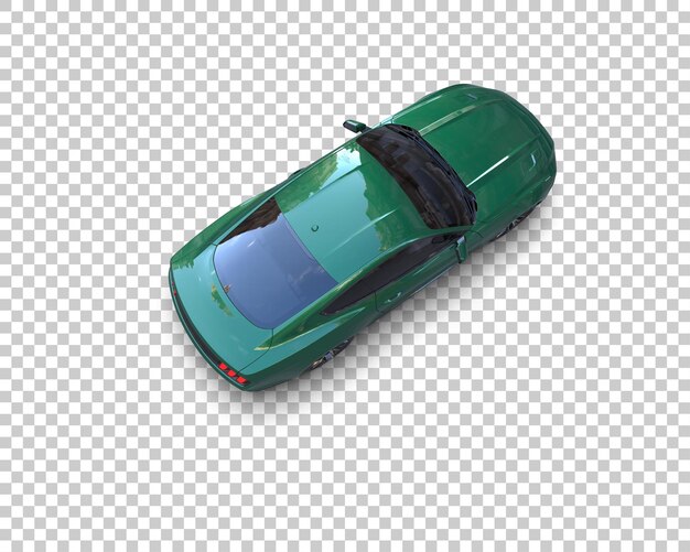 Auto deportivo realista aislado en el fondo Ilustración de renderización 3D