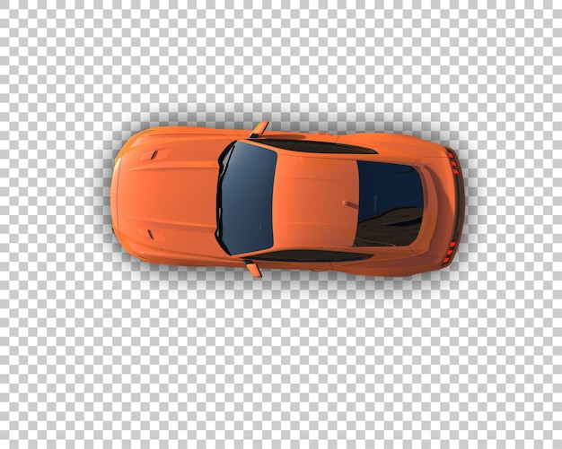 Auto deportivo realista aislado en el fondo Ilustración de renderización 3D