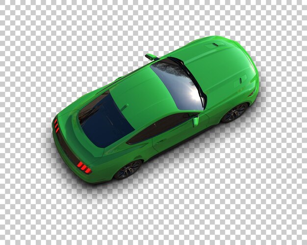 Auto deportivo realista aislado en el fondo Ilustración de renderización 3D