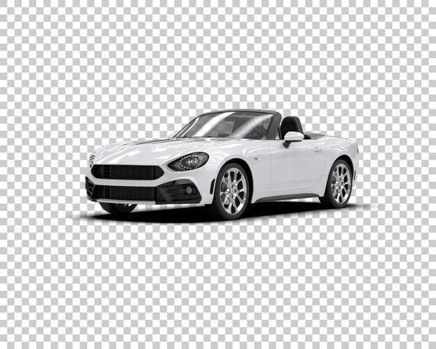 Auto deportivo realista aislado en el fondo Ilustración de renderización 3D