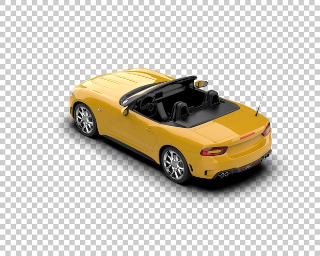 Auto deportivo realista aislado en el fondo Ilustración de renderización 3D