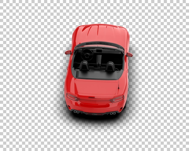 Auto deportivo realista aislado en el fondo Ilustración de renderización 3D
