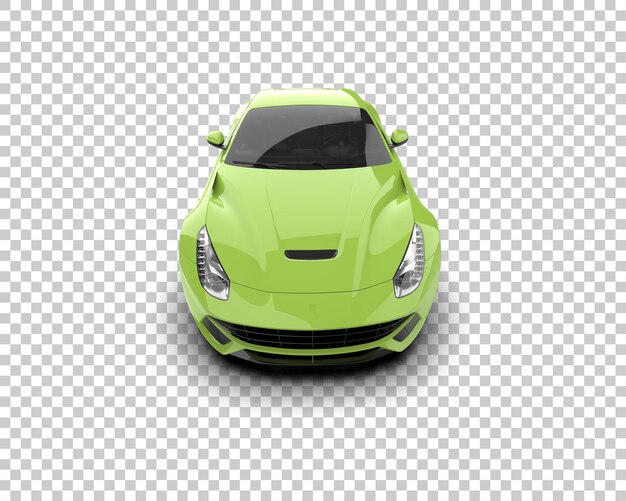 Auto deportivo realista aislado en el fondo Ilustración de renderización 3D