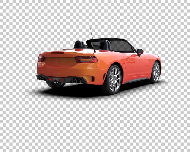 Auto deportivo realista aislado en el fondo Ilustración de renderización 3D