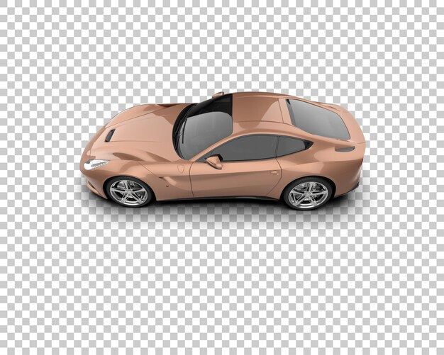 Auto deportivo realista aislado en el fondo Ilustración de renderización 3D