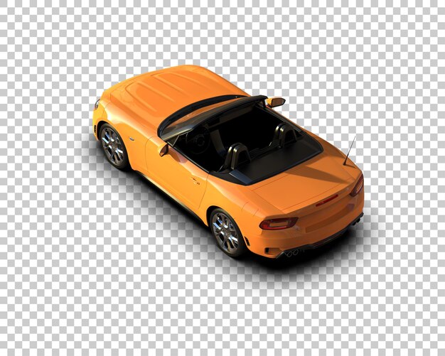 Auto deportivo realista aislado en el fondo Ilustración de renderización 3D