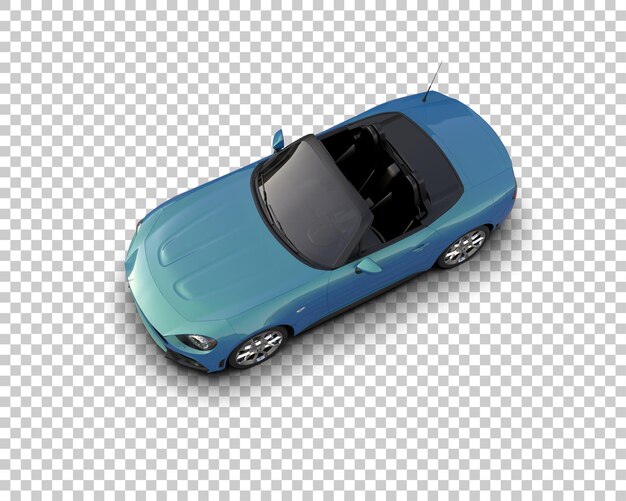 Auto deportivo realista aislado en el fondo Ilustración de renderización 3D