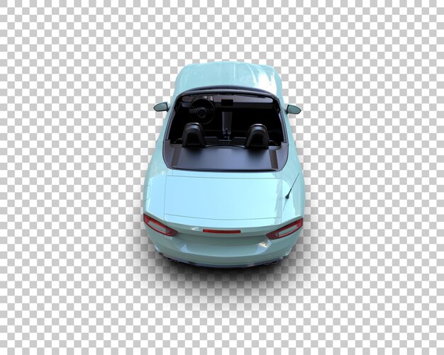 Auto deportivo realista aislado en el fondo Ilustración de renderización 3D