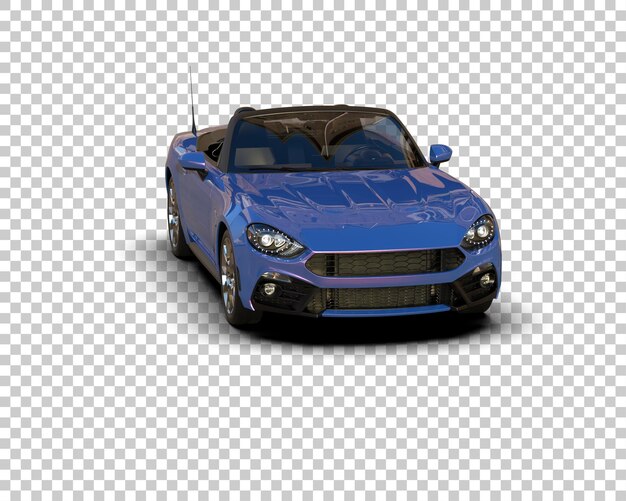 Auto deportivo realista aislado en el fondo Ilustración de renderización 3D