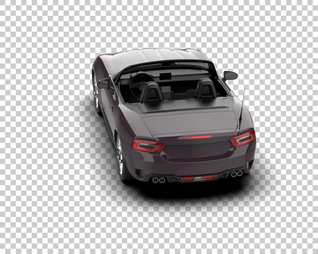 Auto deportivo realista aislado en el fondo Ilustración de renderización 3D