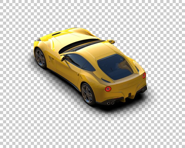 Auto deportivo realista aislado en el fondo Ilustración de renderización 3D